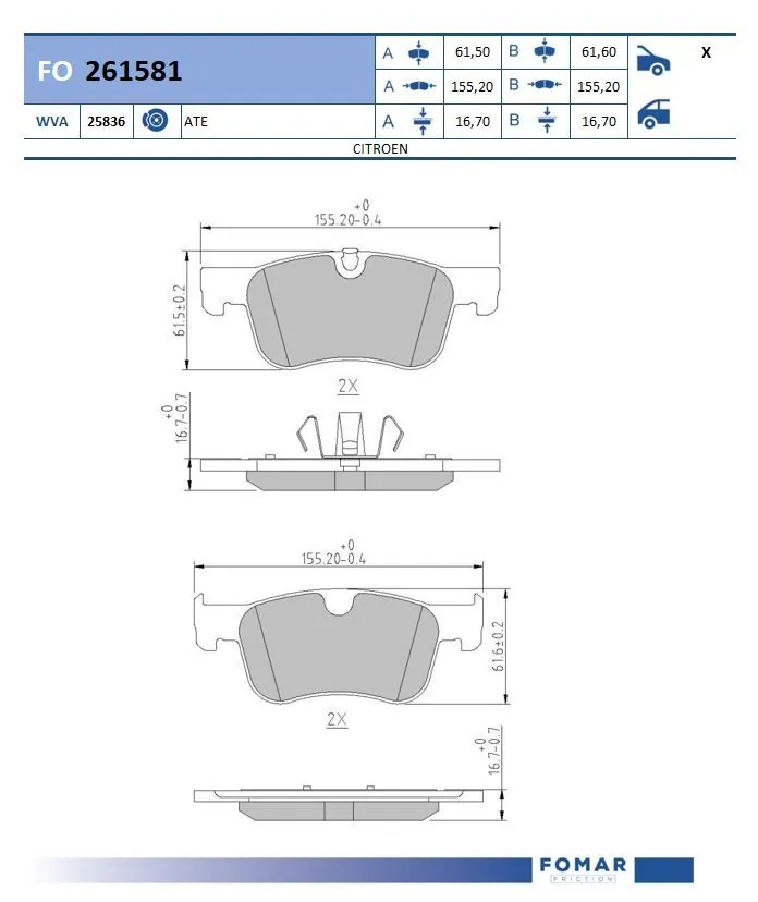 Brake Pad Set, disc brake